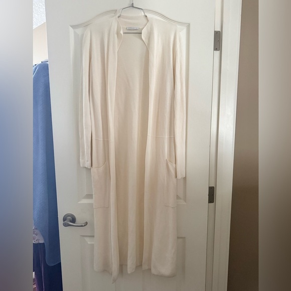 Nile Sweaters - Nile Long Cream Cardigan. Size XS. 50% Modal.